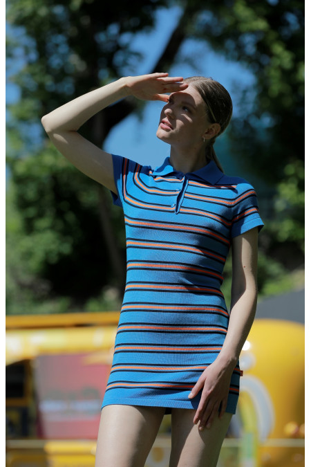 Striped Blue Polo Dress Striped Blue Polo Dress